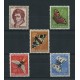 SUIZA 1955 Yv. 567/71 MARIPOSAS SERIE COMPLETA DE ESTAMPILLAS NUEVAS MINT 13 €